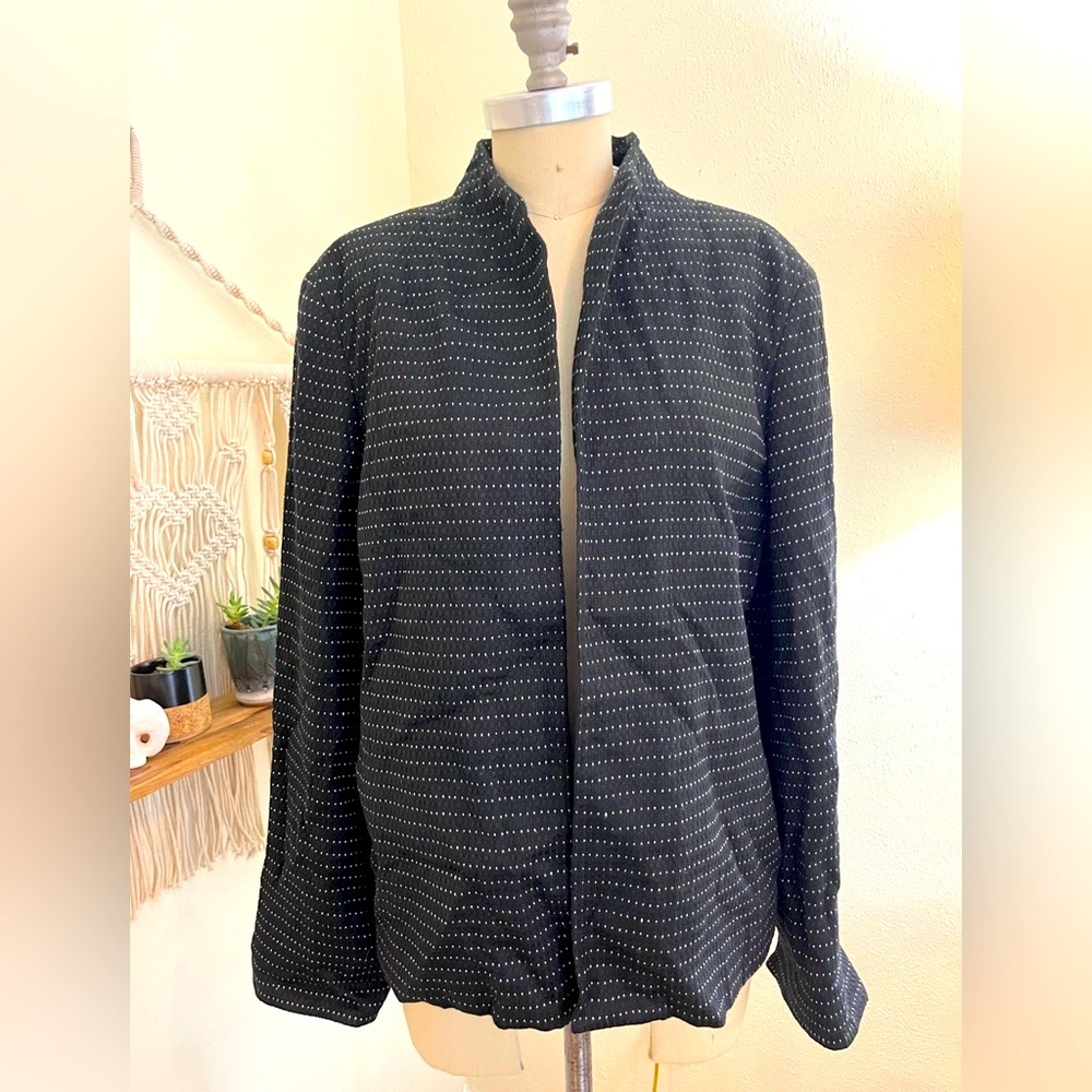 Austin Reed Black White women’s mock neck suit jacket/blazer size 16 NWT